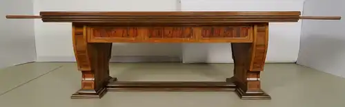 Einzigartiger Schreibtisch mit Auszugsplatten und Intarsien Antik Kolosseum