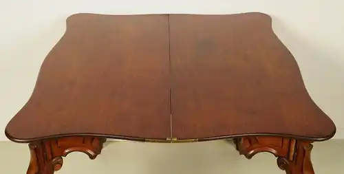 Zauberhafter Mahagoni Louis Philippe Klapptisch / Spieltisch Antik Kolosseum