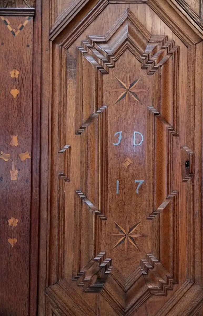 Imposanter Barock Schrank gefertigt im Jahr 1759 aus Eiche Antik Kolosseum 5