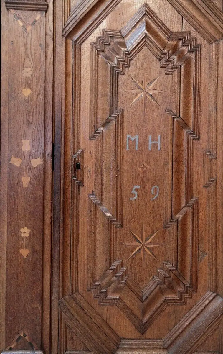 Imposanter Barock Schrank gefertigt im Jahr 1759 aus Eiche Antik Kolosseum 6
