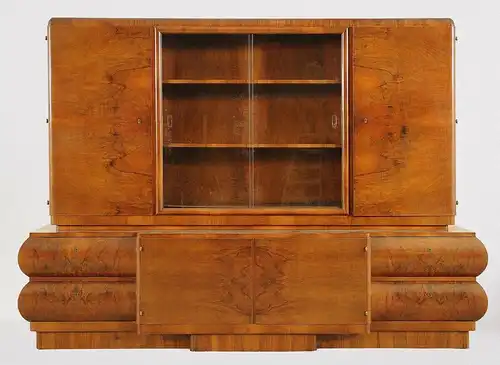 Interessanter Art Deco Bücherschrank aus Nussbaum Antik Kolosseum