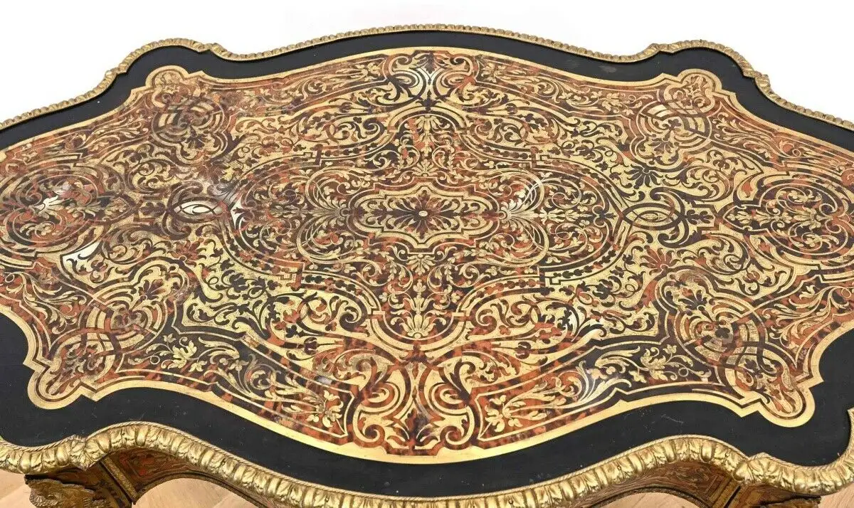 Boulle-Konsoltisch gefertigt im Régence-Stil/Napoleon III. Antik Kolosseum 1