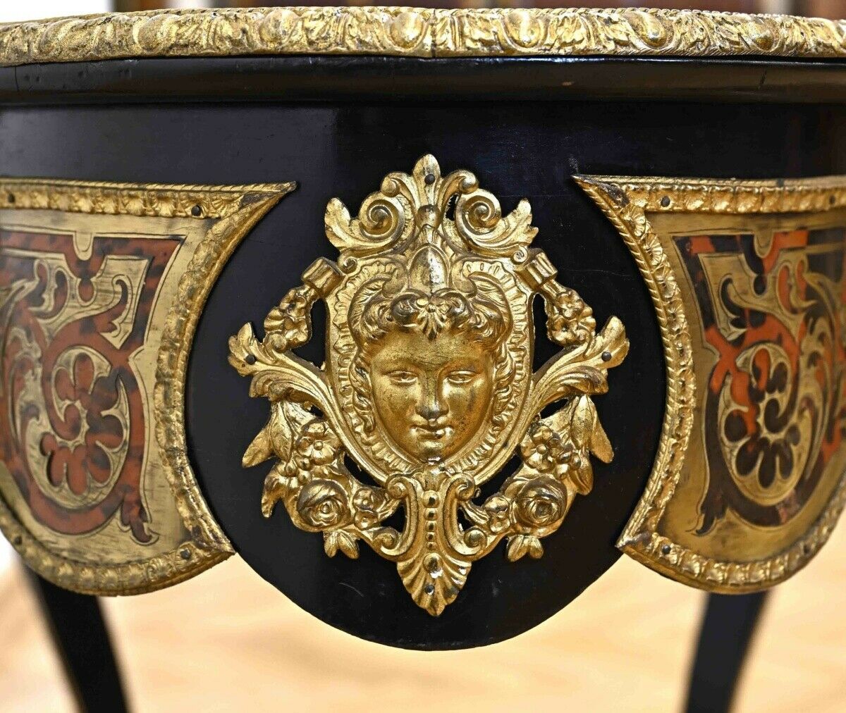 Boulle-Konsoltisch gefertigt im Régence-Stil/Napoleon III. Antik Kolosseum 10