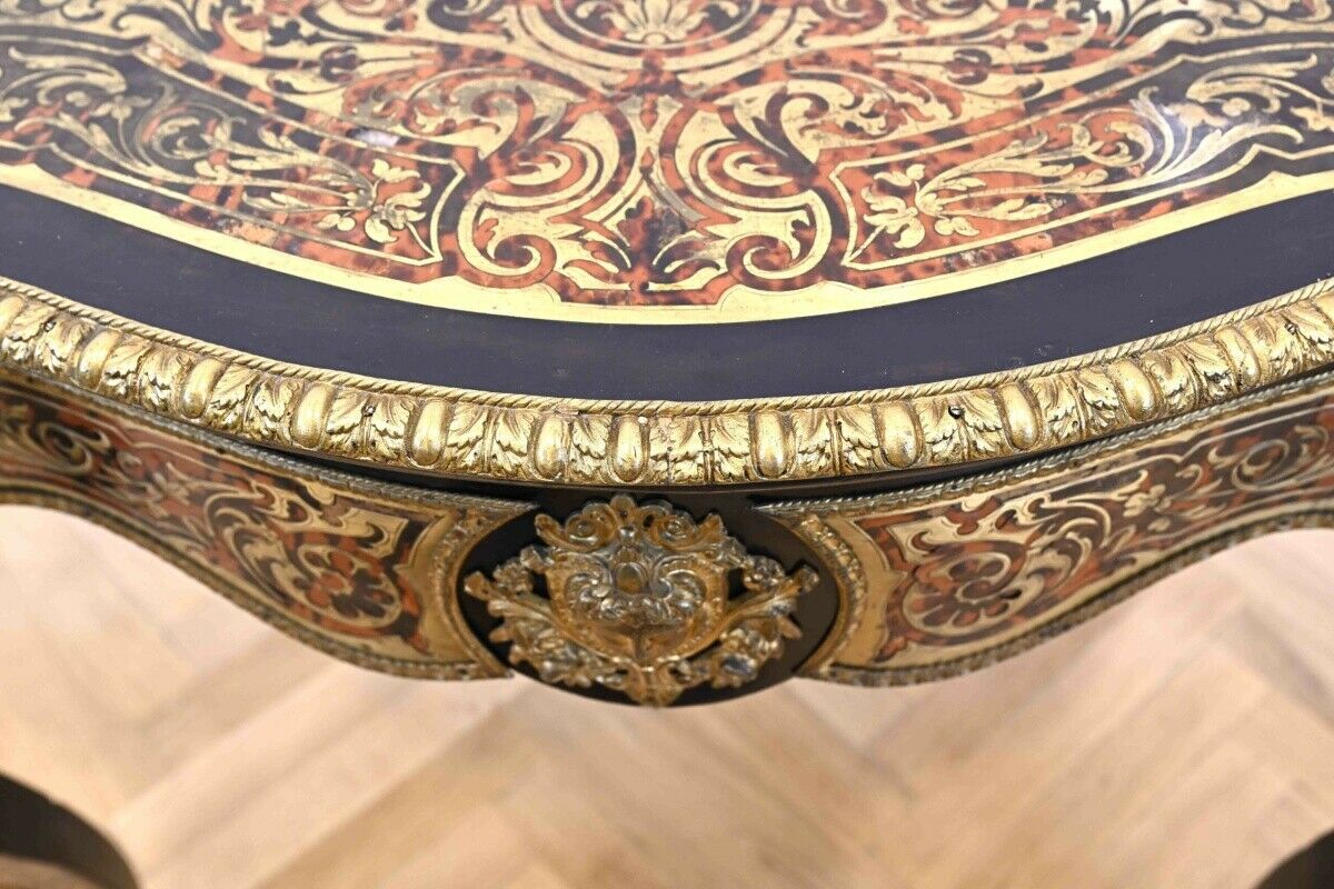 Boulle-Konsoltisch gefertigt im Régence-Stil/Napoleon III. Antik Kolosseum 3