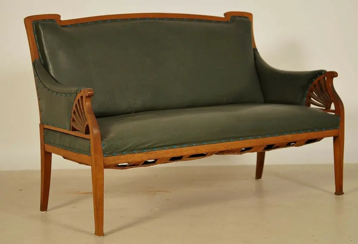 Elegante Jugendstil Sitzgruppe aus Mahagoni gefertigt um 1900 Antik Kolosseum 2