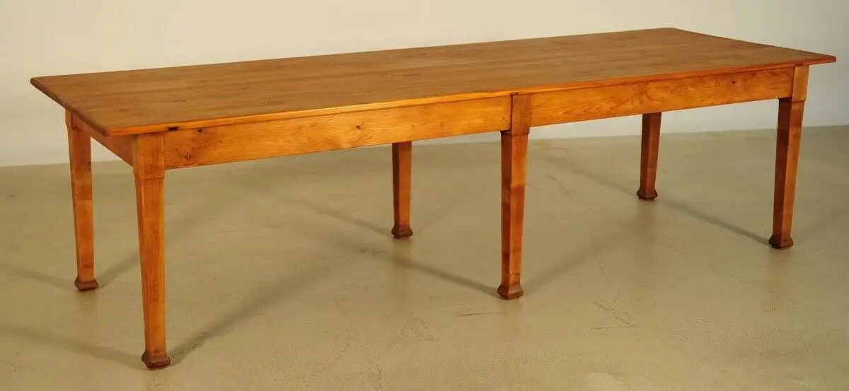 Riesige restaurierte Jugendstil Weichholz Tafel / Esstisch Antik Kolosseum 1