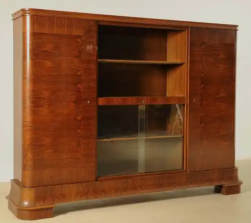 Pariser Art Deco Bücherschrank aus Nussbaum Antik Kolosseum