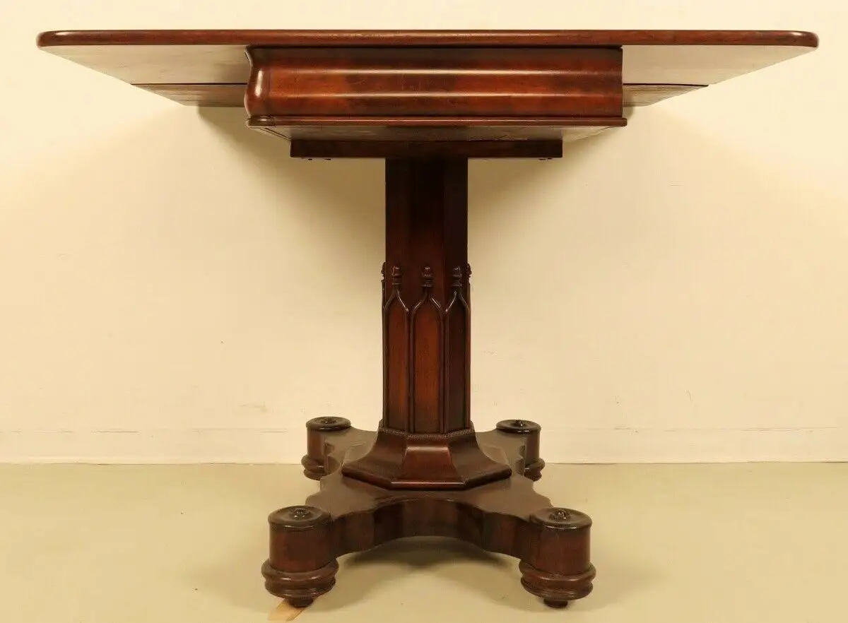 Biedermeier Konsol- Spieltisch gefertigt um 1830 aus Mahagoni Antik Kolosseum 3