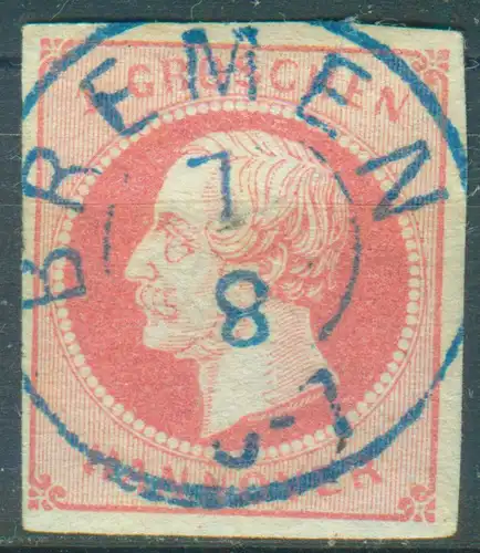 BREMEN zentrischer Vollstempel auf Nr. 14