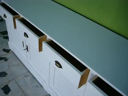 Anrichte Sideboard weiß Kommode Theke Raumteiler