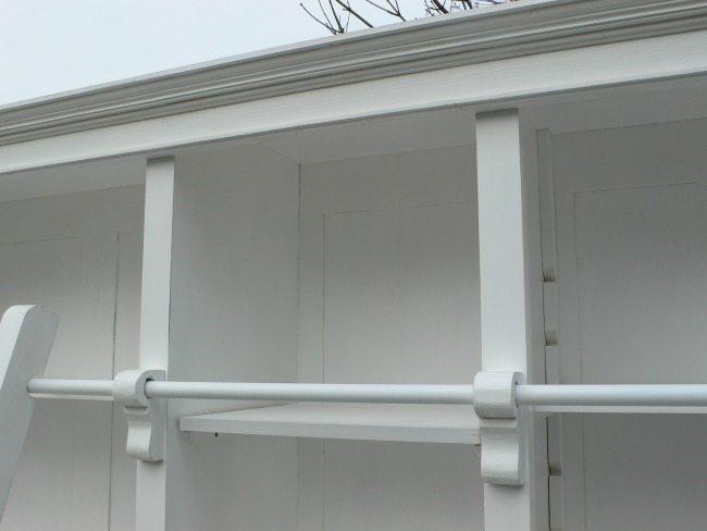 Bibliothek Bücherschrank Bücherwand weiß Ladenwand Verkaufsschrank Nr