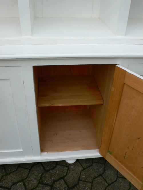 Bibliothek Bücherschrank Bücherwand weiß Ladenwand Verkaufsschrank Nr