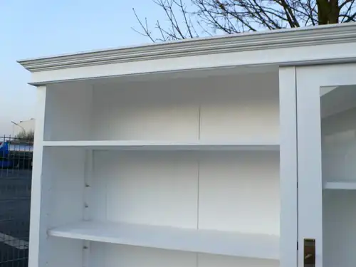 Bibliothek Ladenschrank Laden Regal im Landhaus Stil weiß 250 cm