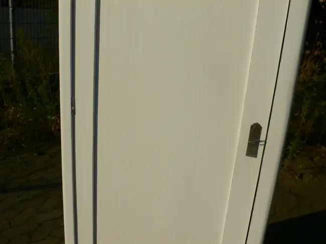 Schmaler Schrank Hochschrank antik Jugendstil im Shabby Look um 1900 Jhd. 3