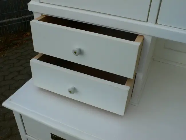 Buffet Küchenschrank Jugendstil weiß Vitrine Schrank um 1900 Jhd. 15