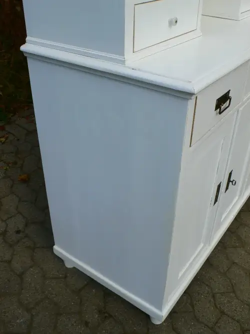 Buffet Küchenschrank Jugendstil weiß Vitrine Schrank um 1900 Jhd. 22
