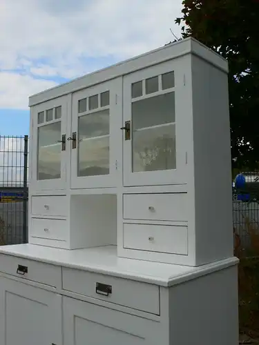 Buffet Küchen Buffet Bauhaus weiß restauriert antik um 1930 Jhd.