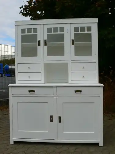 Buffet Küchen Buffet Bauhaus weiß restauriert antik um 1930 Jhd.