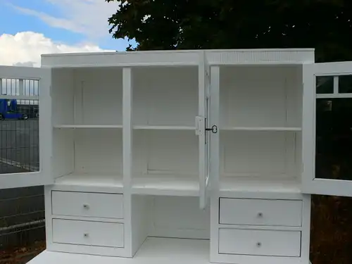 Buffet Küchen Buffet Bauhaus weiß restauriert antik um 1930 Jhd.