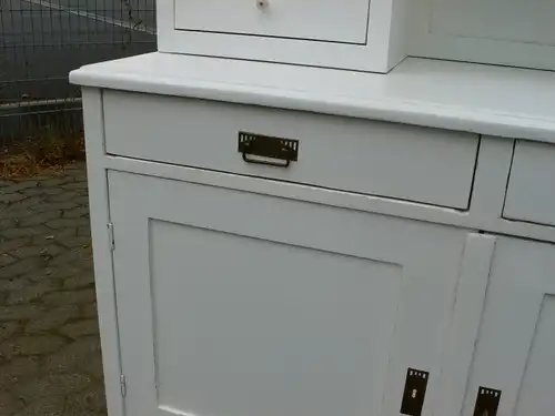Buffet Küchen Buffet Bauhaus weiß restauriert antik um 1930 Jhd.