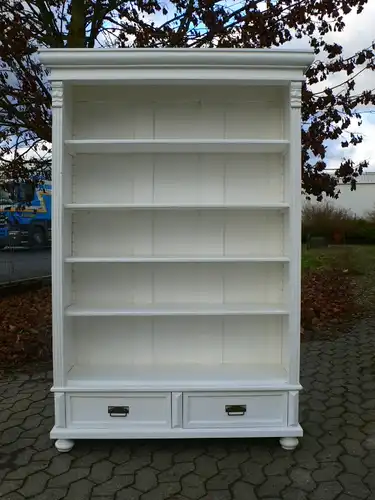 Regal antik Bücherregal weiß im Shabby Chic Look um 1900 Jhd.