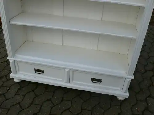 Regal antik Bücherregal weiß im Shabby Chic Look um 1900 Jhd.