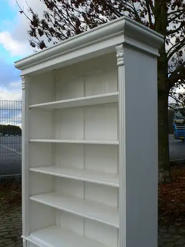 Regal antik Bücherregal weiß im Shabby Chic Look um 1900 Jhd.