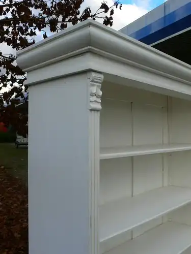 Regal antik Bücherregal weiß im Shabby Chic Look um 1900 Jhd.