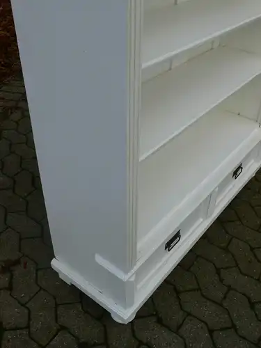 Regal antik Bücherregal weiß im Shabby Chic Look um 1900 Jhd.