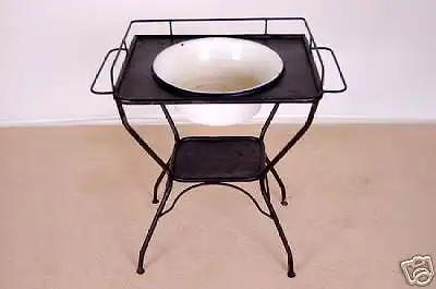 Wasch Tisch Eisen - originale Schale- um 1900