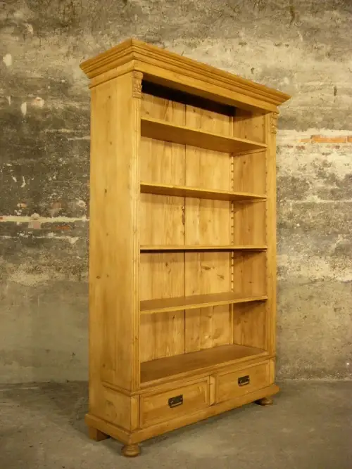 Regal Weichholz antik Gründerzeit Bücher Schrank um 1900 Jhd. 10