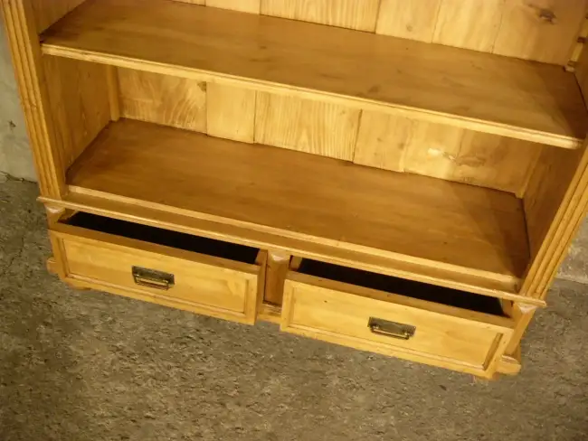 Regal Weichholz antik Gründerzeit Bücher Schrank um 1900 Jhd. 8