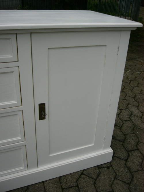 Anrichte Sideboard Landhaus Laden Kommode Highboard weiß ...