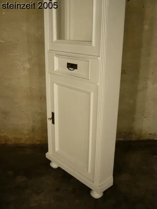 Eckvitrine weiß Eckschrank im Landhaus Stil super Maß 12
