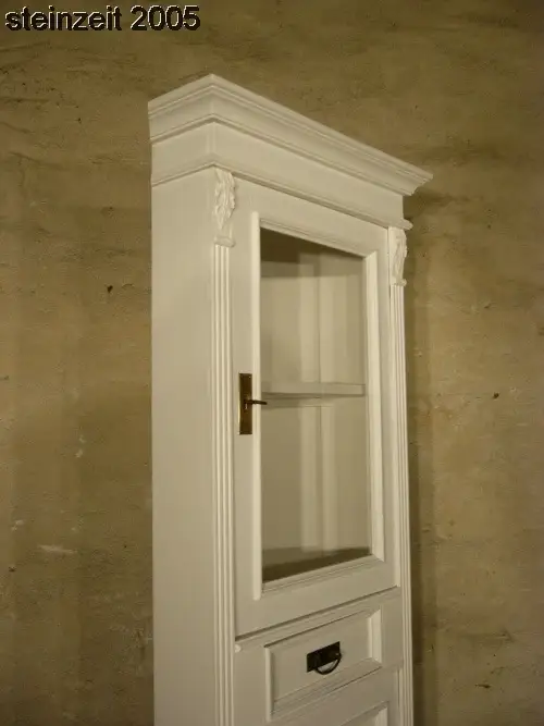 Eckvitrine weiß Eckschrank im Landhaus Stil super Maß 13