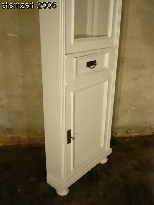 Eckvitrine weiß Eckschrank im Landhaus Stil super Maß 14