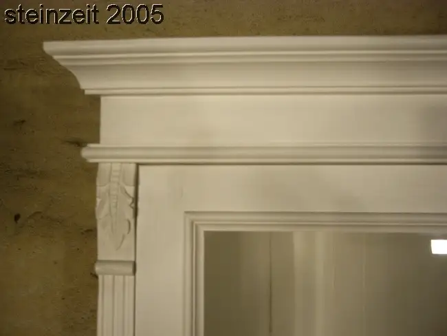 Eckvitrine weiß Eckschrank im Landhaus Stil super Maß 3
