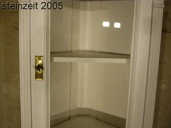 Eckvitrine weiß Eckschrank im Landhaus Stil super Maß 4