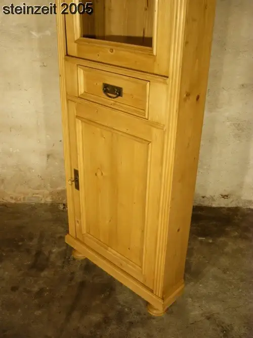 Eckvitrine Weichholz Eckschrank im Gründerzeit Stil super Maß 11