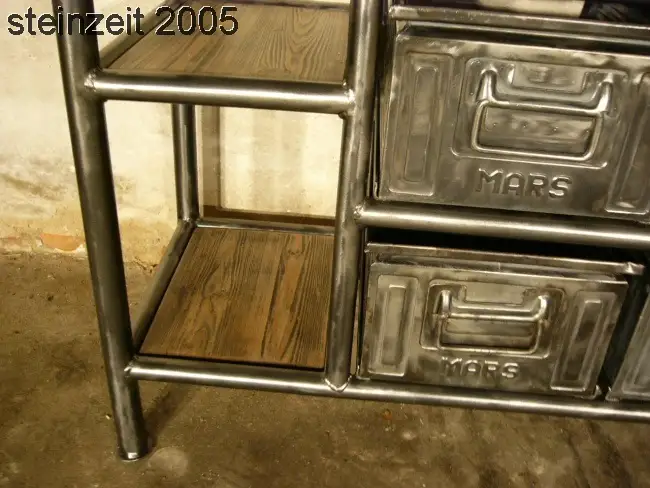 Anrichte Raumteiler Sideboard Kommode im Industrie Design um 1930 Jhd. 6