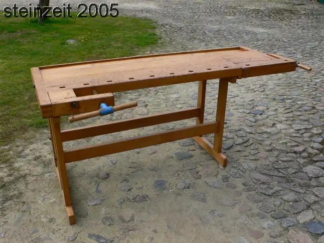 Hobelbank Werkbank Loft antik Industrie Design restauriert um 1930 Jhd. 1