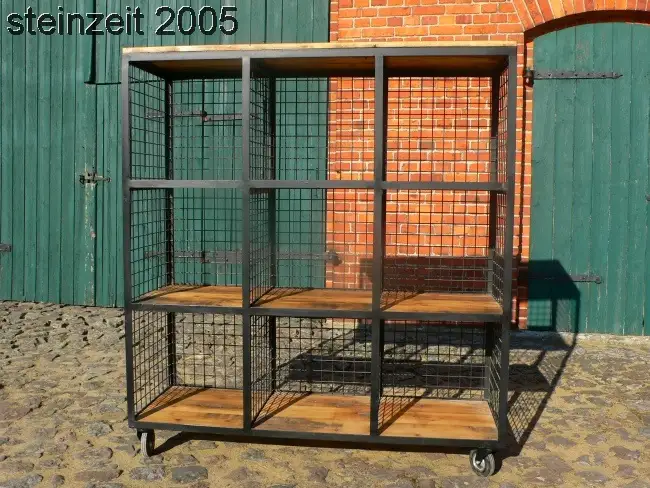 Regal Postregal Bücher Eisen antik selten Industrie Design um 1930 Jhd. 1