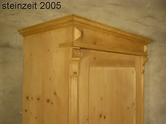 Schrank antik 1 türig Weichholz Gründerzeit ökologisch restauriert um 1900 Jhd. 8