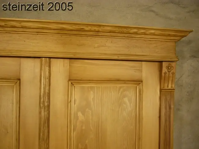 Schrank Jugendstil antik Weichholz Kleiderschrank restauriert um 1900 Jhd. 1