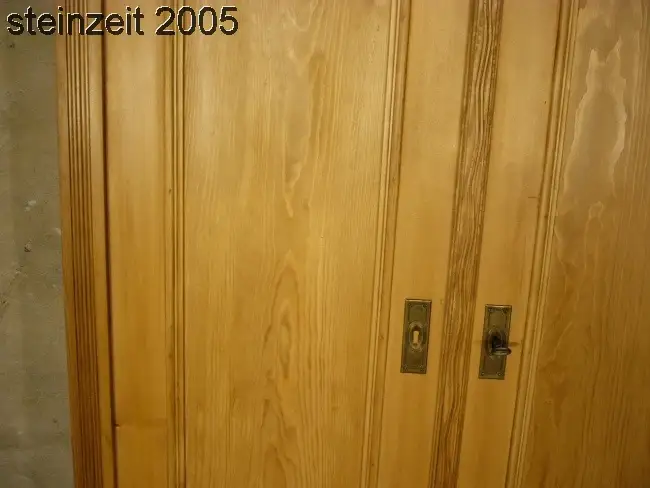 Schrank Jugendstil antik Weichholz Kleiderschrank restauriert um 1900 Jhd. 3