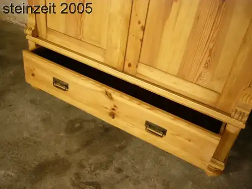 Schrank antik Gründerzeit Weichholz Bleiglas Dielenschrank um 1900 Jhd.