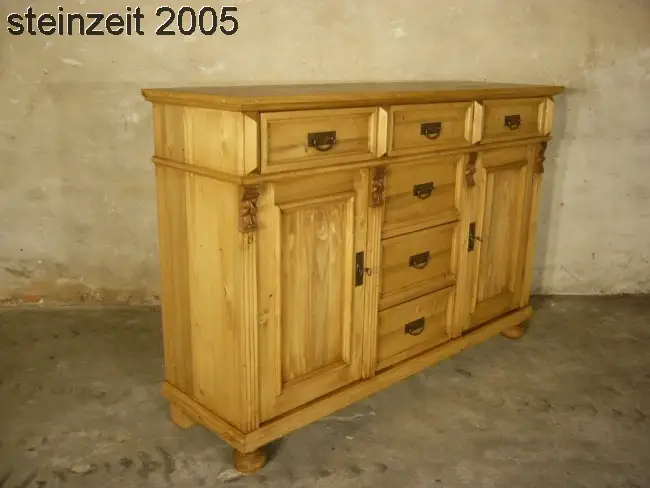 Anrichte Weichholz Gründerzeit Stil Sideboard Theke Raumteiler 12