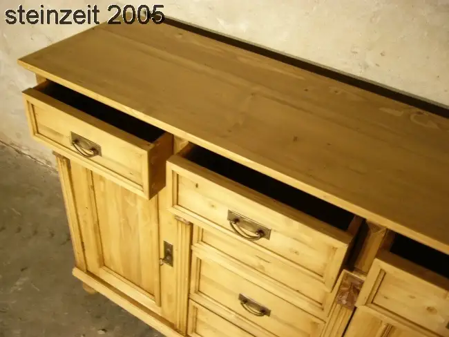 Anrichte Weichholz Gründerzeit Stil Sideboard Theke Raumteiler 8