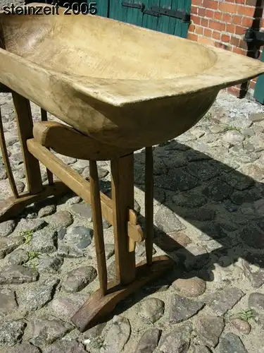 Mulde Teigmulde Backtrog antik restauriert mit original Ständer ca 100 Jahre alt