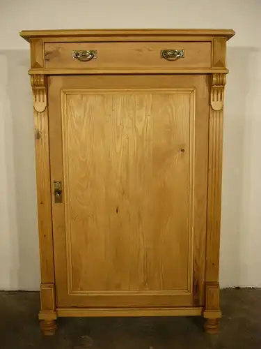 Vertiko Gründerzeit Weichholz 1 türig selten antik Kommode Schrank um 1900 Jhd